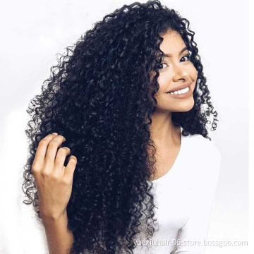 YueXiu Hair Wholesale Unprocessed Virgin Raw Indian Cuticle Aligned Hair Afro Kinky Curly Wigs Human Hair Lace Front